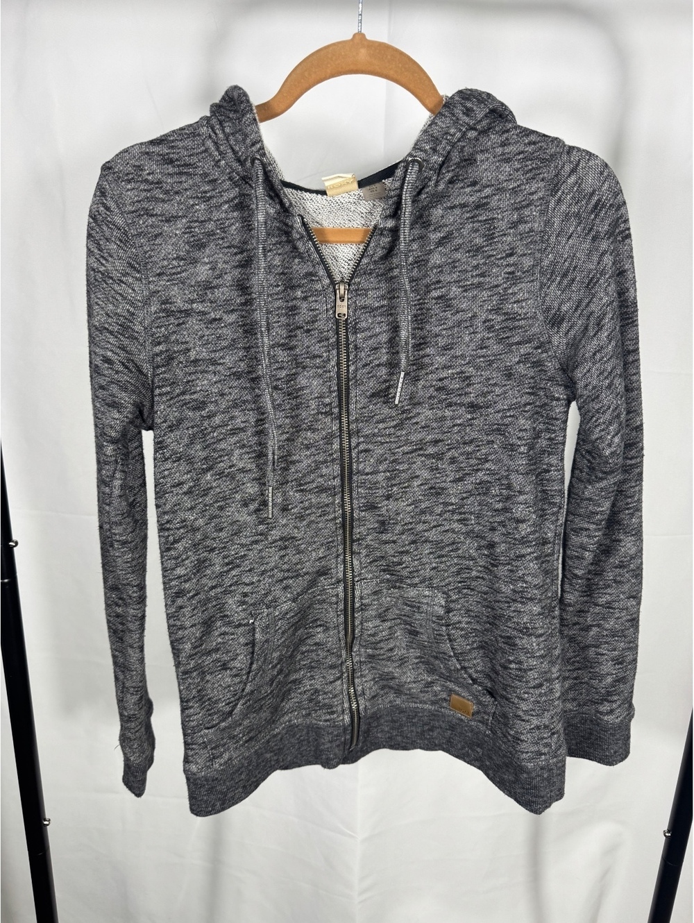 Roxy Women's Gray Full Zip Hoodie Sweatshirt Size US 6 EU 8 AUS 8
